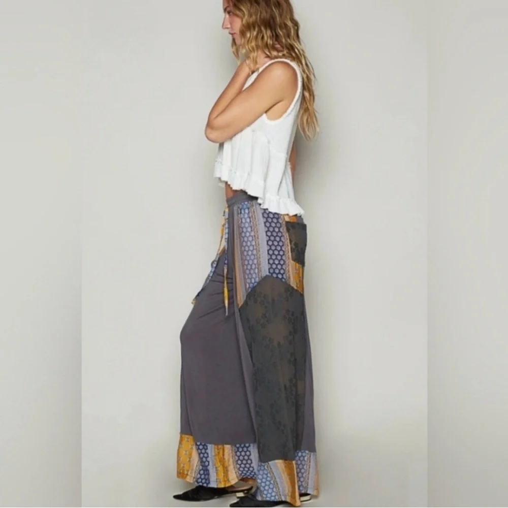 POL Multicolor Patterned Wide-Leg Pants - Picture 2 of 8